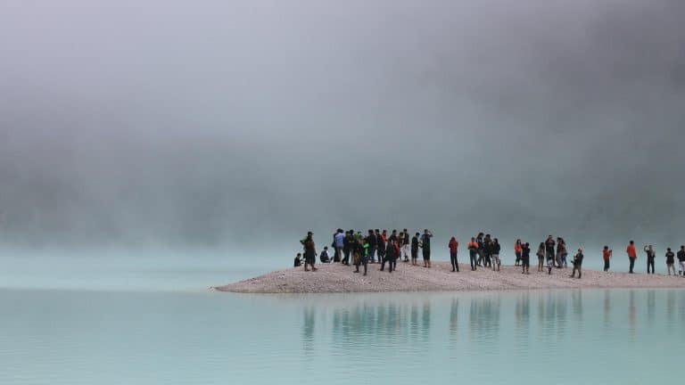 people on an island